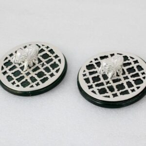 Jali Elephant Glass Cover (setof Two)