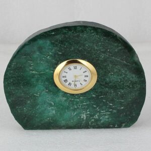 Green Aventurine Abstract Clock