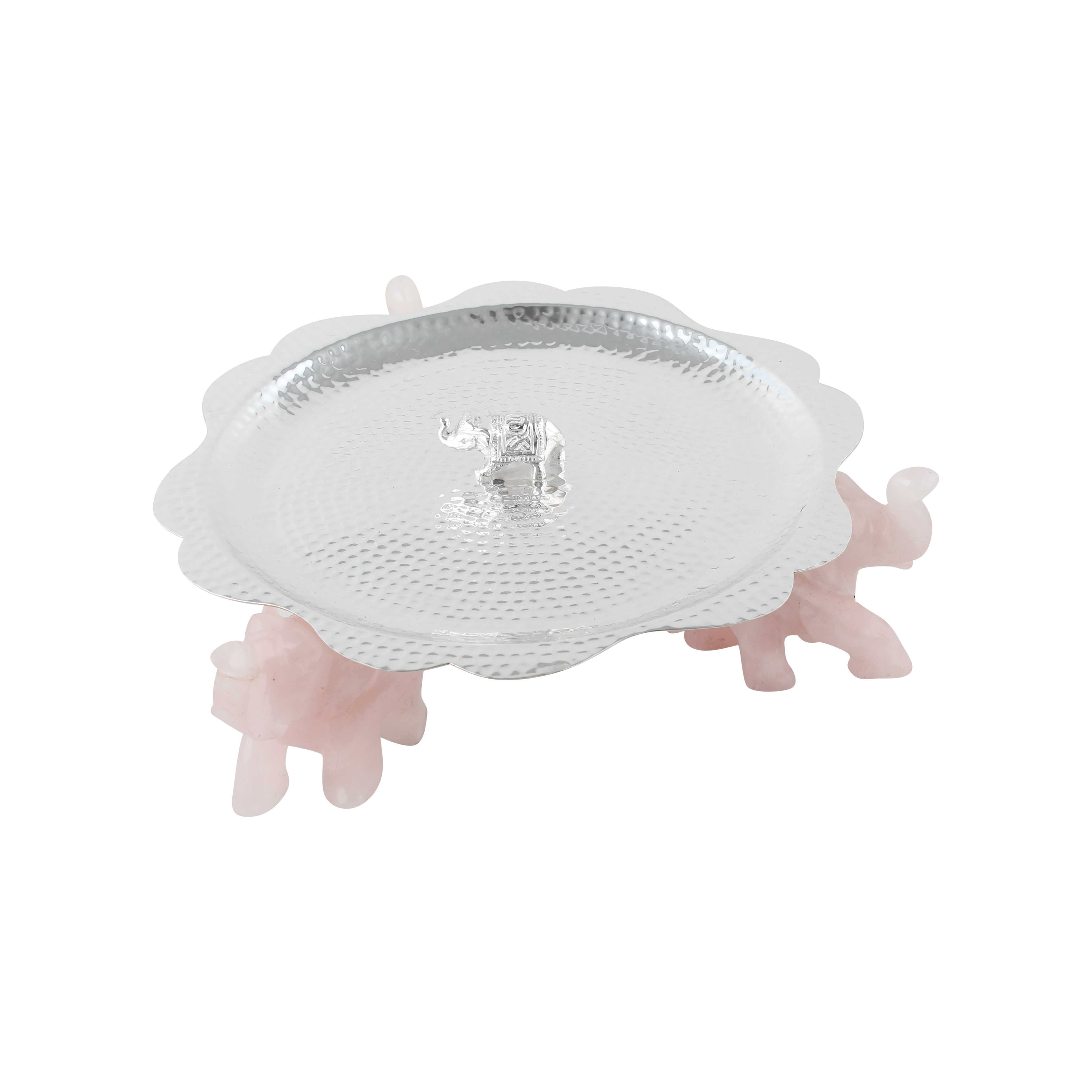 Rose Quartz Elephant Platter