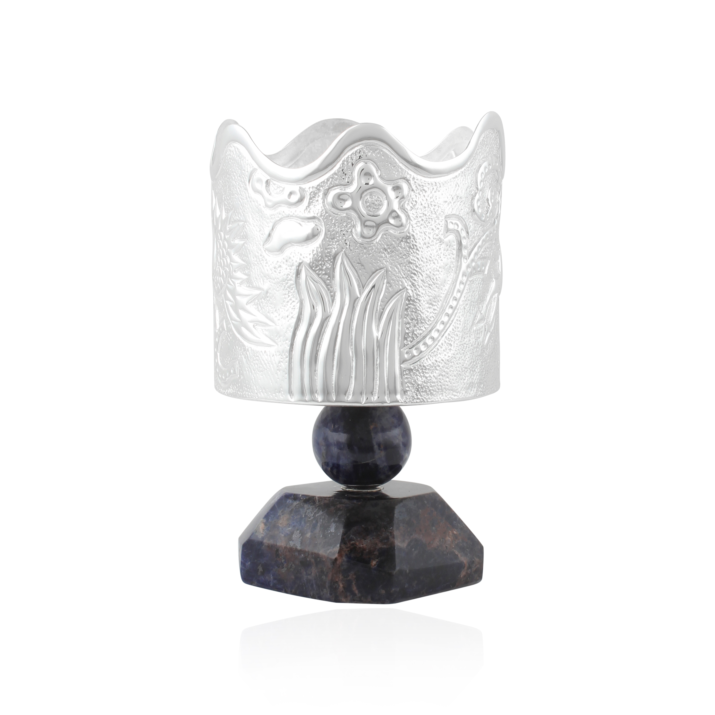 Pichwai Small Candle/ Vase Green/Blue