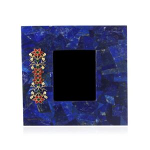 Pichwai Double Flower Lapis Photo Frame