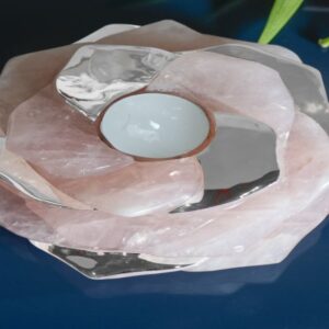 6 " Rose Tealite 6 Petals Silver 925