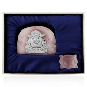 Rose Ganesha 4*4 " with Deepak Silver 92.5