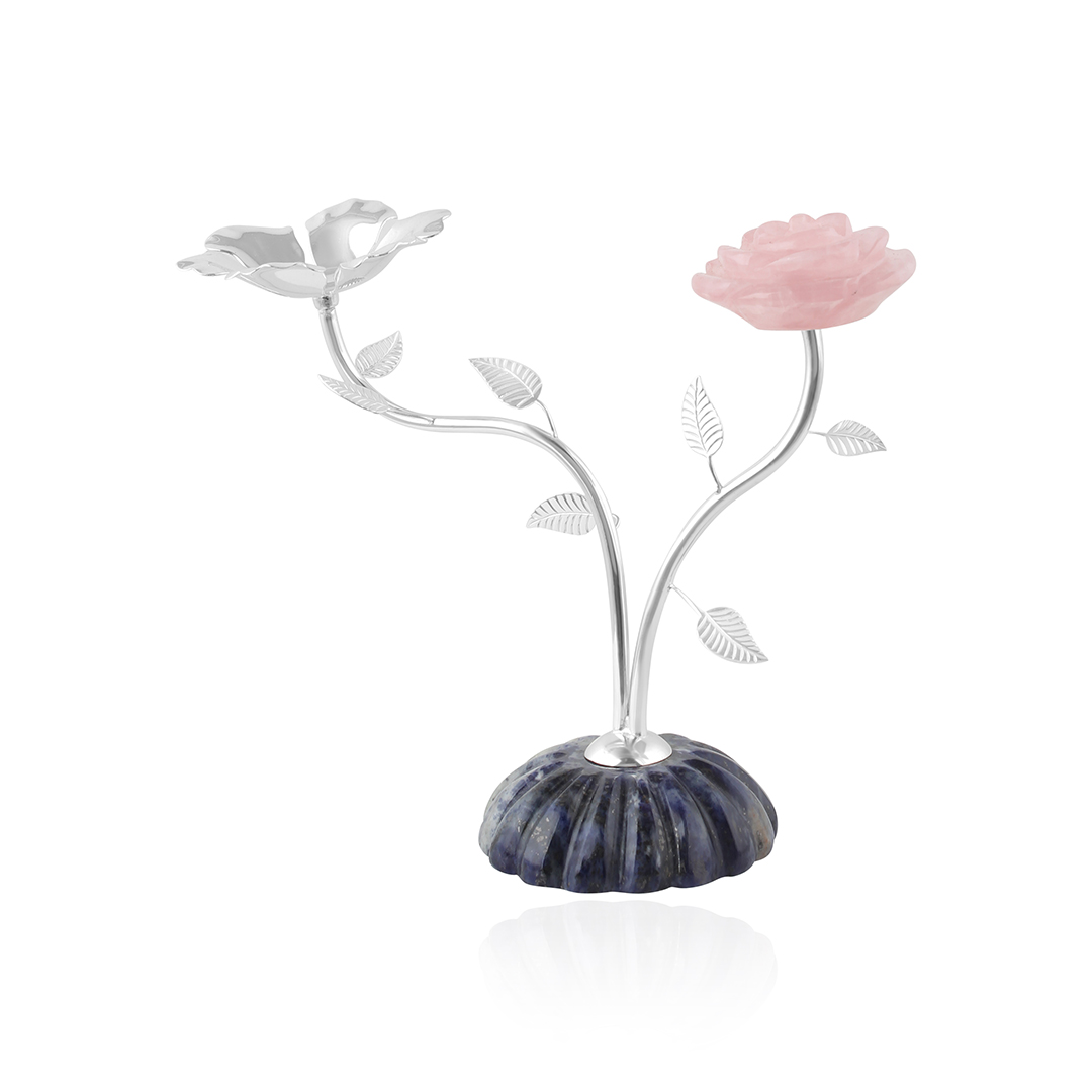 Small Tree Rose Silver Plated