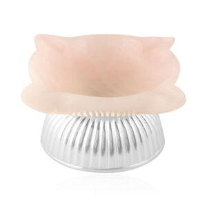 Four Sided Rose Deepak Bowl Silver Plated