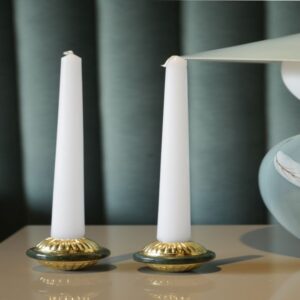 Green Aventurine Candle T-lite Silver Plated (l)