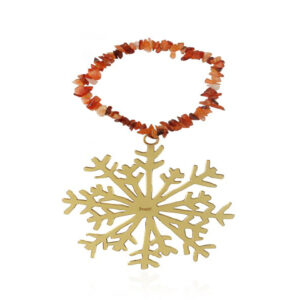 Brass Silver Plated Snowflake Charm