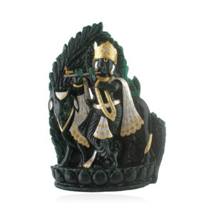 Green Aventurine Krishna Under the Tree ji 14.5" by 10"