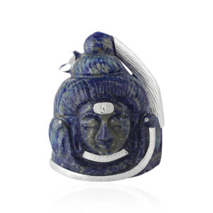 3.2 by 2.5 " Lapis Shiv ji Silver 925