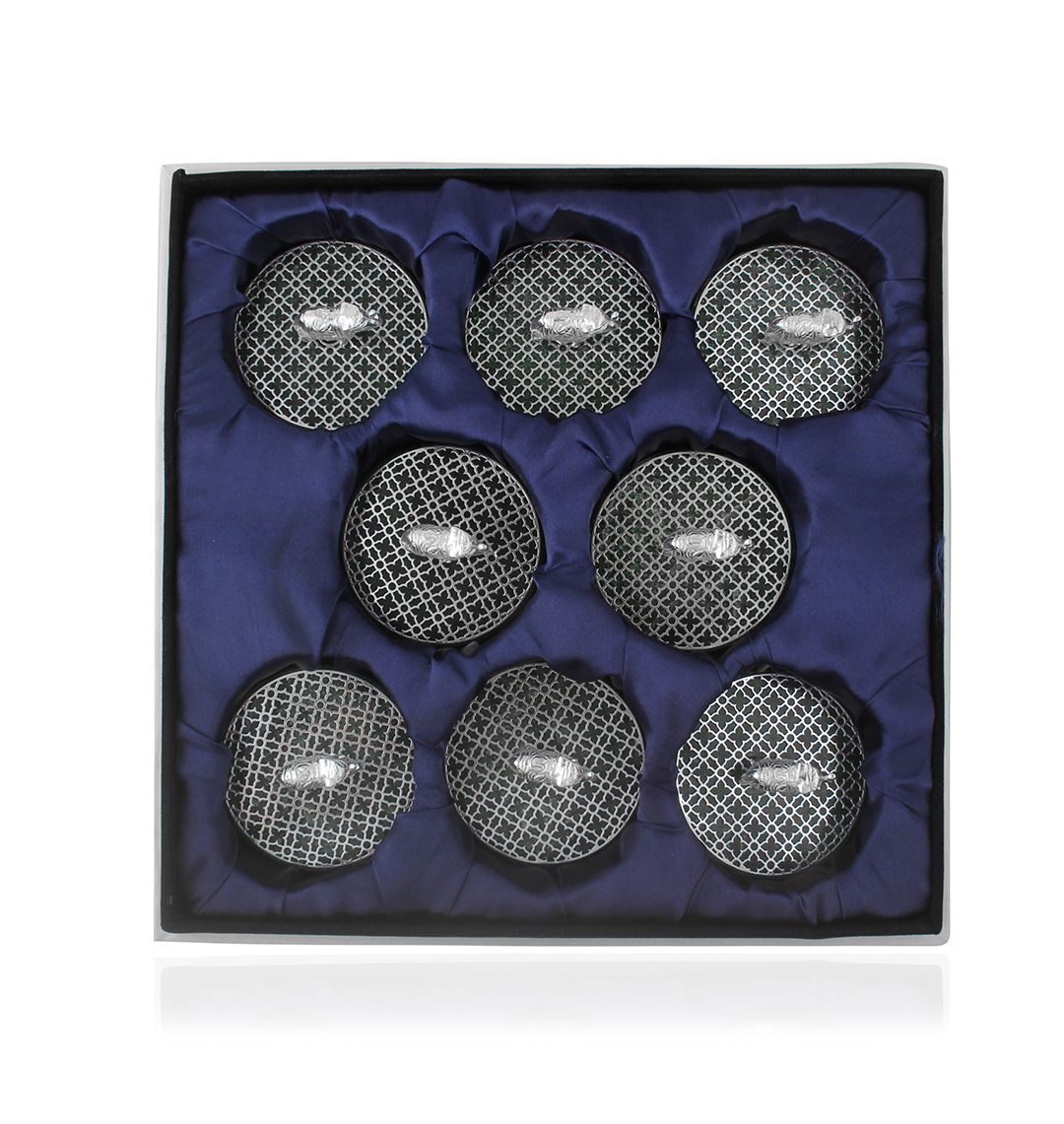 Jali Elephant Glass Cover (set of 8)