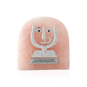 4x4" Rani Sati Dadi Over Rose Quartz Silver Plated