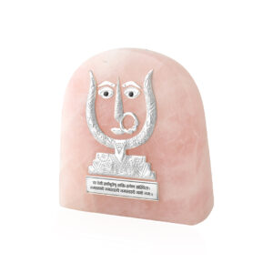 4x4" Rani Sati Dadi Over Rose Quartz Silver 925