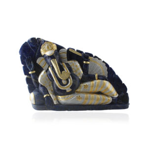 Lapis Resting Ganesha 7.5" Silver 925