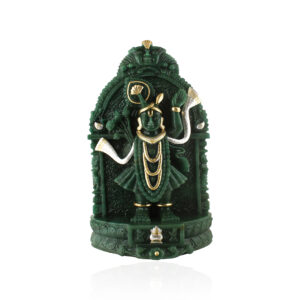 Big Green Aventurine Shree Nath ji 18 " Silver 925
