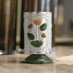 Pichwai Small Flower Vase with Flower Stem