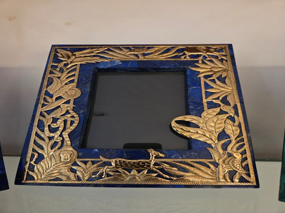 Lapis Jungle Photo Frame Brass