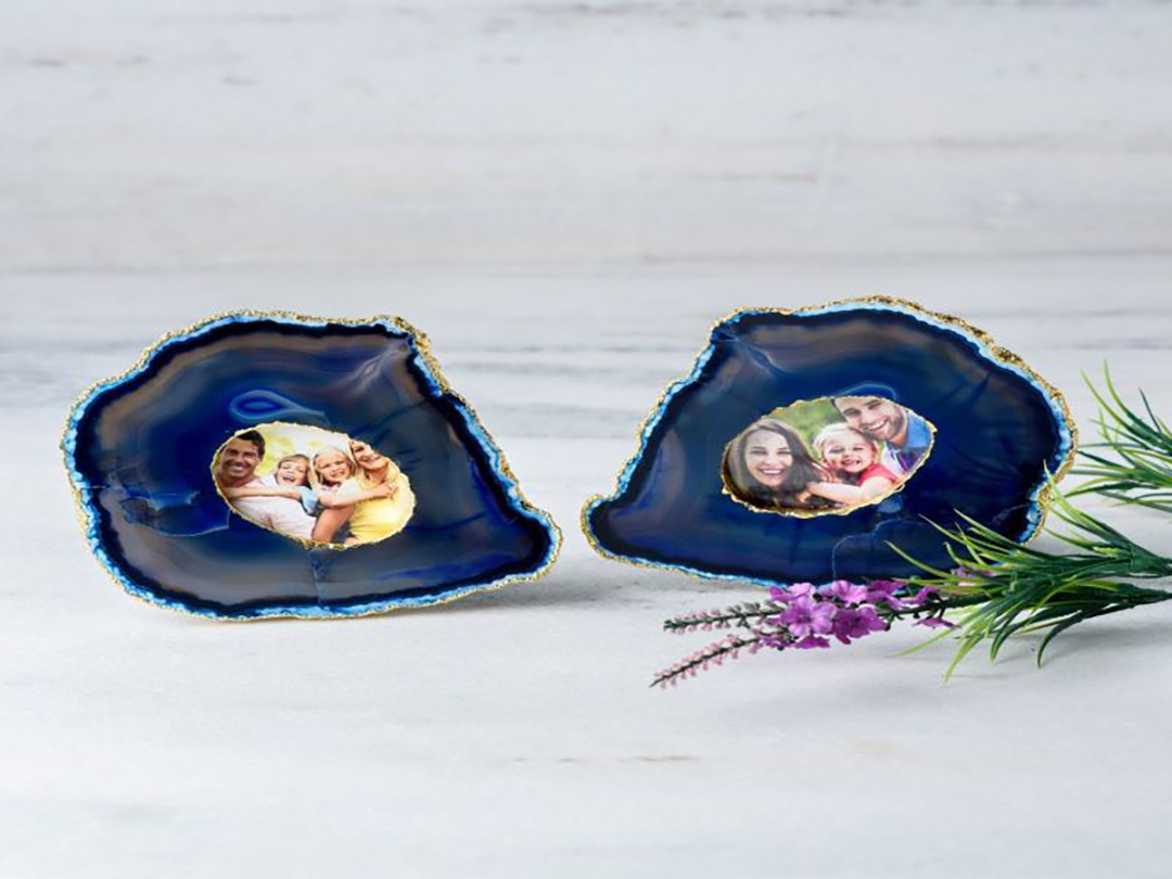 Pink Agate Photo Frame (L) set of 1