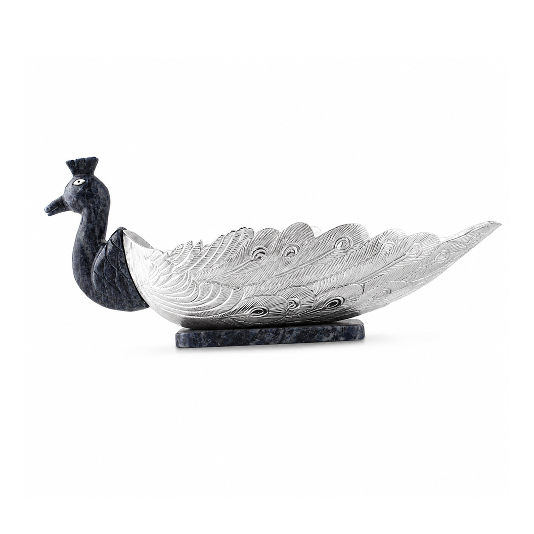 Peacock bowl plated