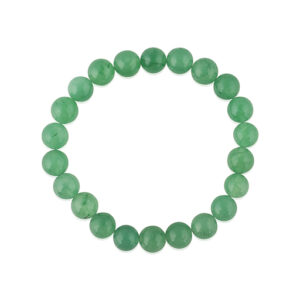 Stone Beads Bracelet - Green Chalcedony Silver 925