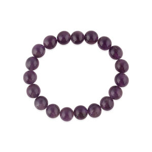Stone Beads Bracelet - African Amethyst Silver 925