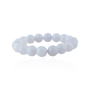 Stone Beads Bracelet - Chalcedony Silver 925