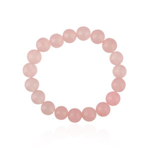 Stone Beads Bracelet - Rose Quartz Silver 925