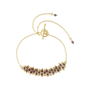 Amethyst Gemstone Weave Rakhi