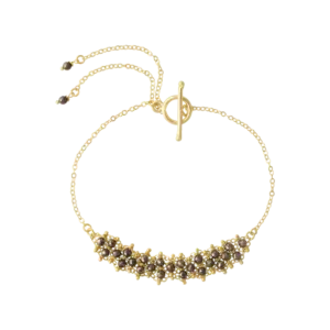 Pyrite Gemstone Weave Rakhi