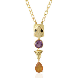 Nagin Lariatte - Amethyst, Citrine, Quartz Silver 925